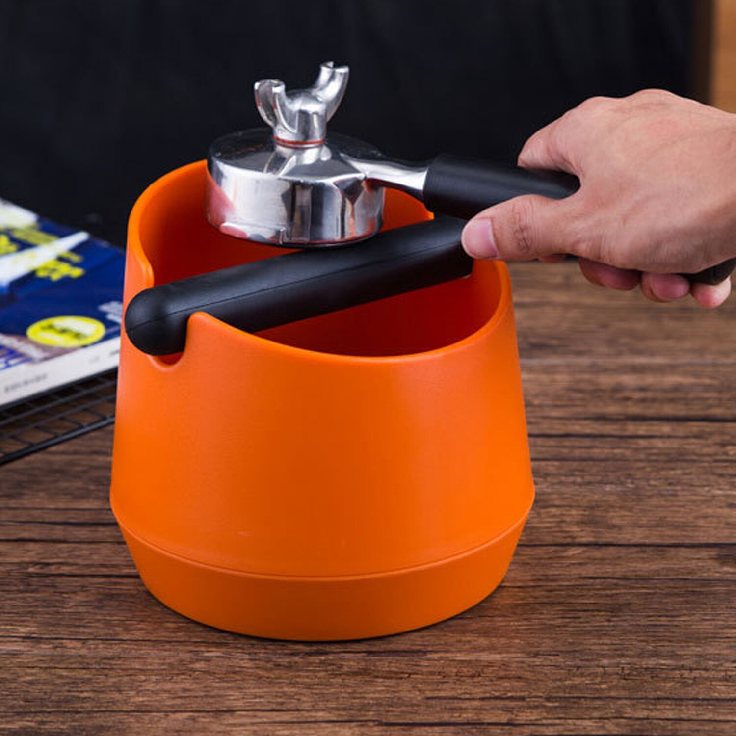 Detachable Plastic Coffee Knock Box Container for Home Baristas Bars Office Apartment Cafe Restaurants