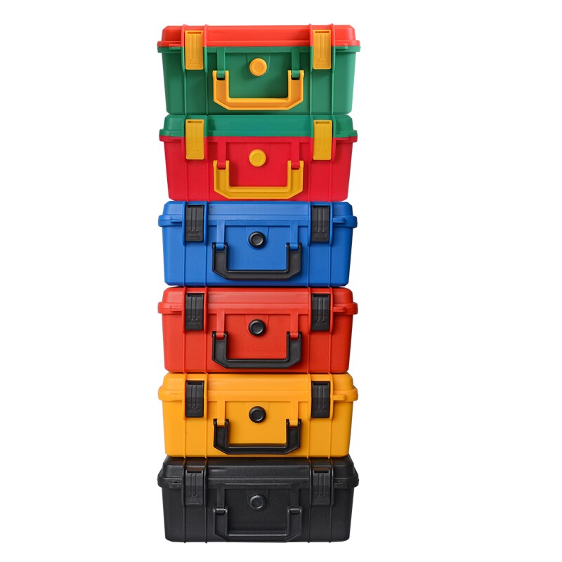 280x240x130mm Safety Instrument Tool Box ABS Plastic storage Toolbox Sealed Tool case box With Foam Inside 4 color