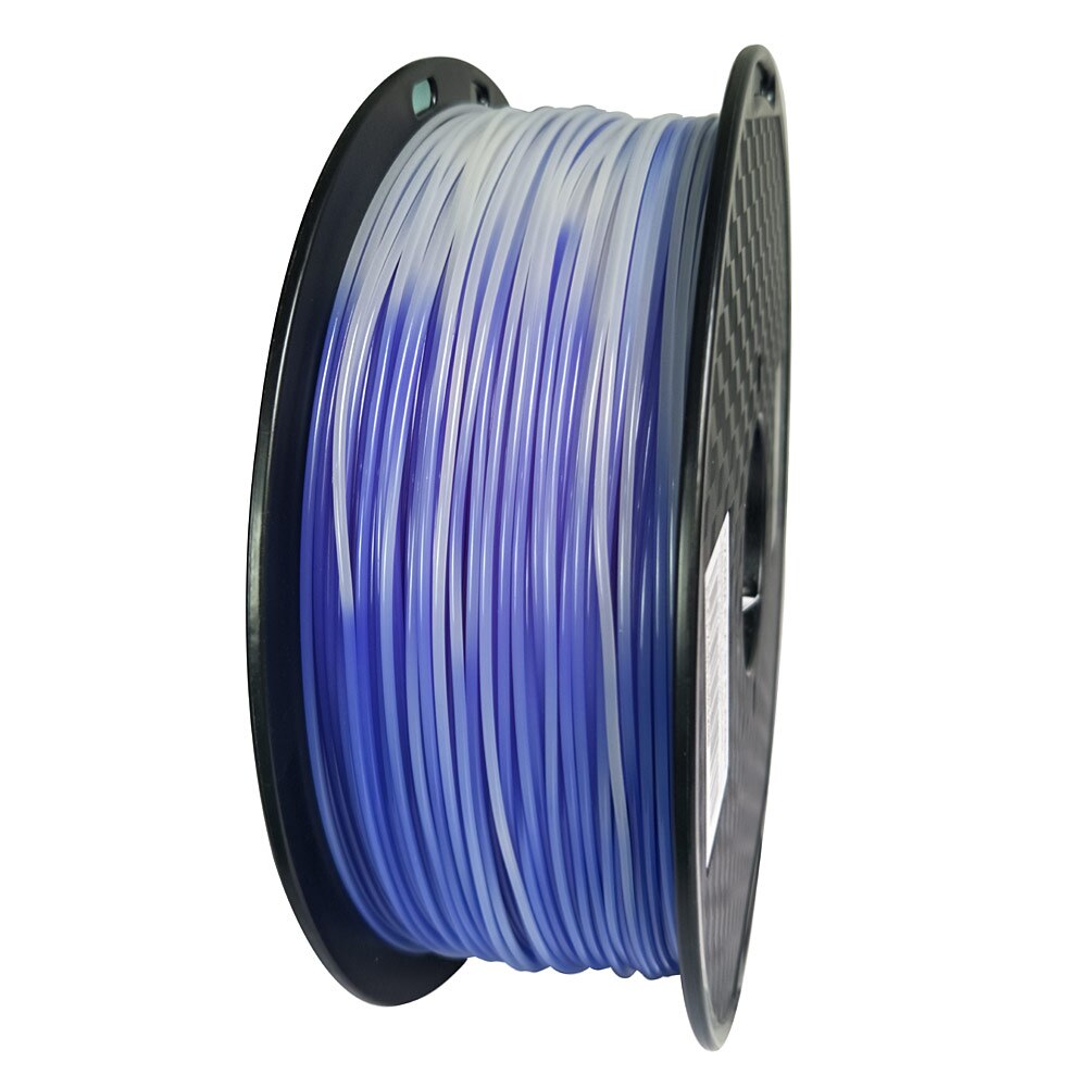 3d printer filament color change pla 1.75mm 1kg blue red purple voilet green to white changing filament printing materials