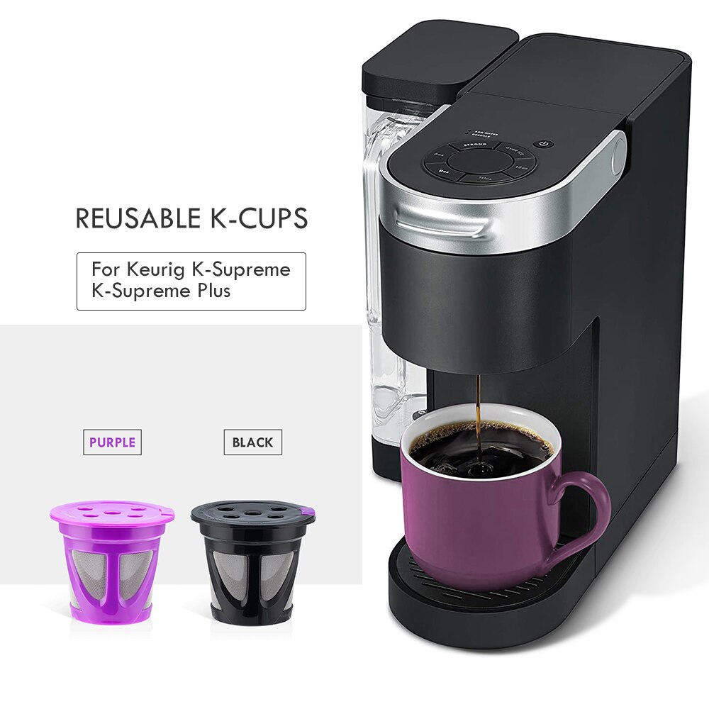 Capsules de café réutilisables, dosettes filtrantes, rechargeables, compatibles avec Keurig K suprême et K suprême Plus