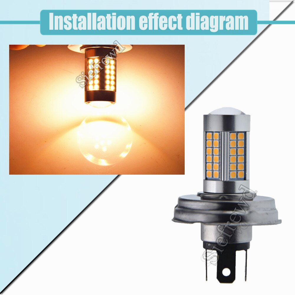 1 Pièces Moto Phare LED P26S Ampoule 6V 12V Volt Moto Phare Lumière 5050 9SMD Scooter Cyclomoteur Moto Vélo Avant Lampe Ontale