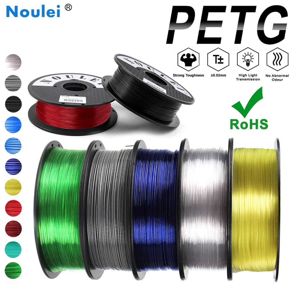 Noulei petg filament 1.75mm plast 3d tryck filament petg 1kg höghållfast 3d tryckmaterial