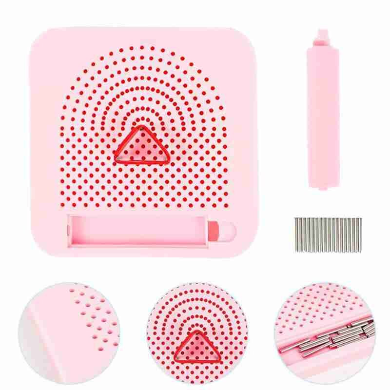 ABS azul cuadrado DIY herramienta de manualidades tablero con pasadores de guía para la luz de la rejilla de almacenamiento del rodillo de dibujo