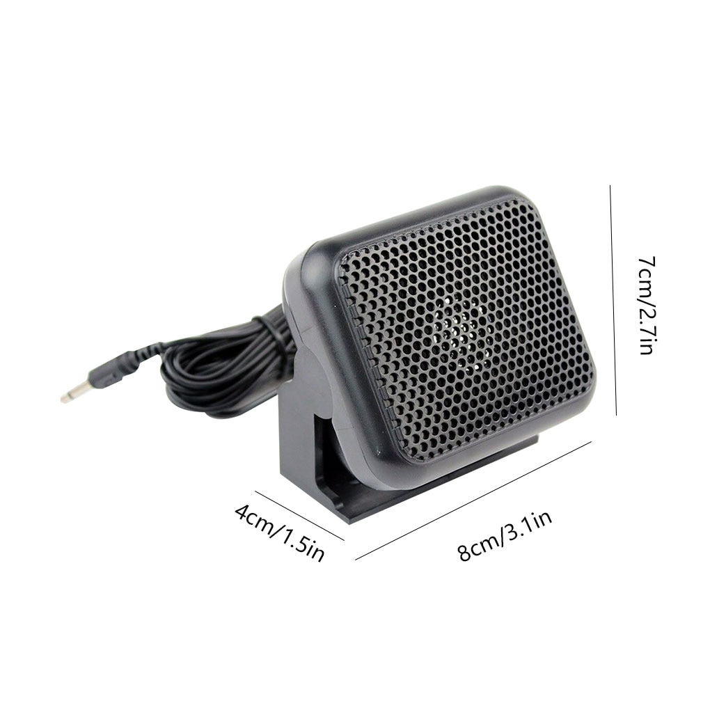 2 stk bil cb radioer ekstern høyttaler høyttaler med 3.5mm grensesnitt 3 måler kabel maks 3w