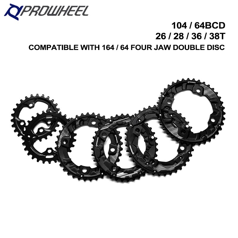 Prowheel 104/64BCD Mtb Fiets Tandwielen Dubbel Kettingwiel 26T 28T 36T 38T 10/11 Speed Kettingblad fiets Crankstel Tandplaat Onderdelen