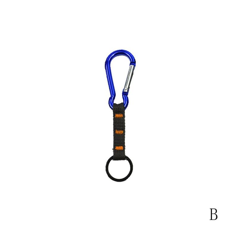 Rygsæk bælte hængende nøglering holder karabinhage klip til sports taske 7 farver spænde krog tre ringe kombination: B
