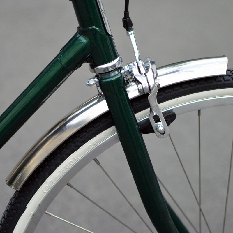 Retro Fiets Spatbord Rvs Spatbord 24/26 Inch 700C Stad Fiets Fenders Zilver 1 Paar