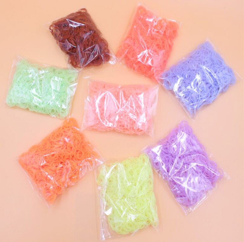 300 Rainbow Rubber Band For Bracelets Necklaces DIY Jewelry Making Handmade Colorful Loom Rubber Bands Accessorie Children
