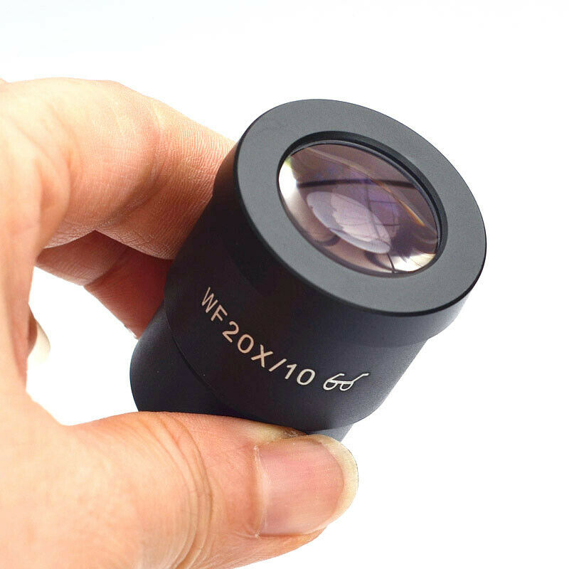 20X/10 Stereo Microscope Eyepiece WF20X Wide Field High Eye Point Optical Glass Lens 30mm Mounting Diameter