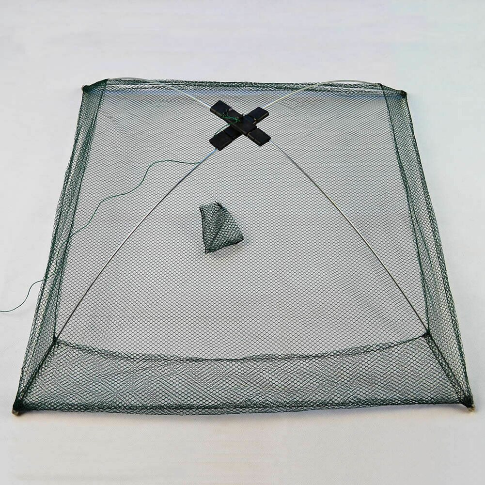Collapsible And Foldable Portable Fishing Nets Nylon Pull-Out Trapping Nets Trap Cage Mesh Fishing Crayfish Net Tools