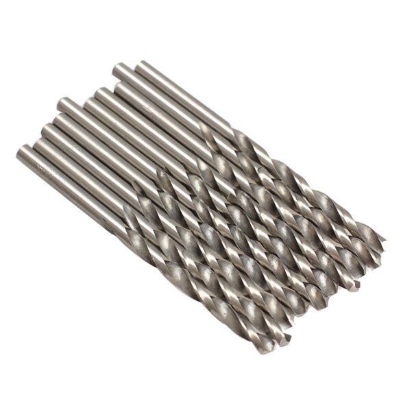 10Pcs Micro HSS Twist Drilling Auger Bit Set for Electrical Drill Tools Kit Spiral Torque Drill BV789: 4mm