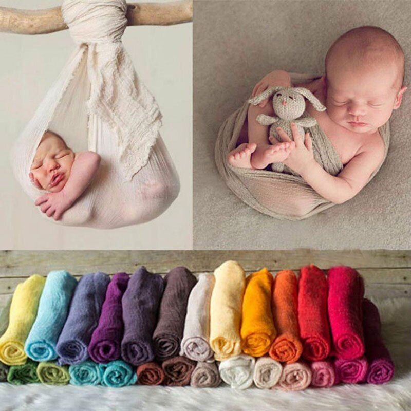 Pasgeboren Fotografie Props Zuigeling Kostuum Outfit 180Cm Lange Katoenen Zachte Foto Wrap Bijpassende Baby Foto Props Fotografia
