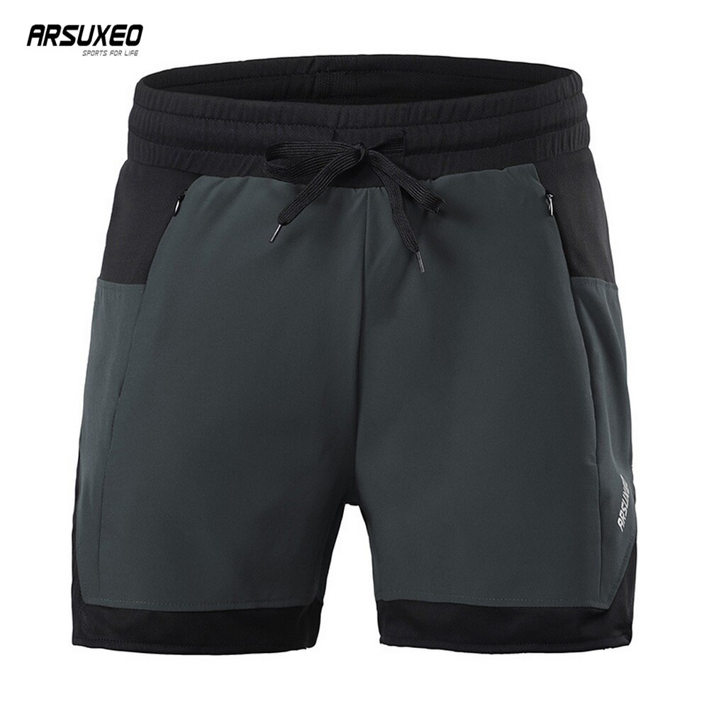 ARSUXEO männer Lauf kurze Hose draussen-Sport Joggen 2 in 1 kurze Hose mit Liner Fitnessstudio Ausbildung ÜSpund kurze Hose schnell trocken atmungsaktiv