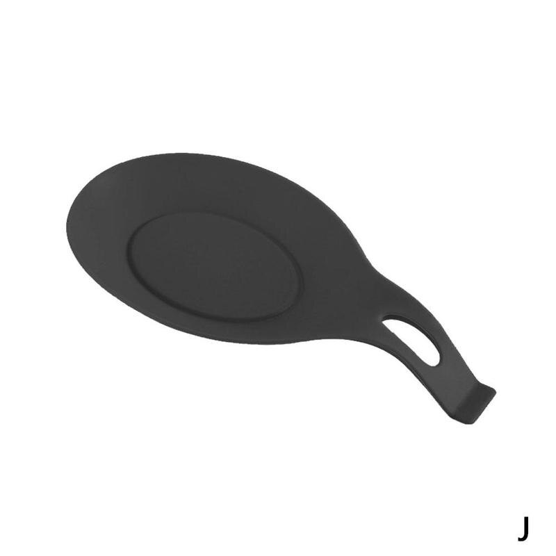 1 Stck Lebensmittel Klasse Silikon Löffel matt Wärme Geschirr Matten Löffel Rest Gerät Küche Utensilien Küche Gerichte: J