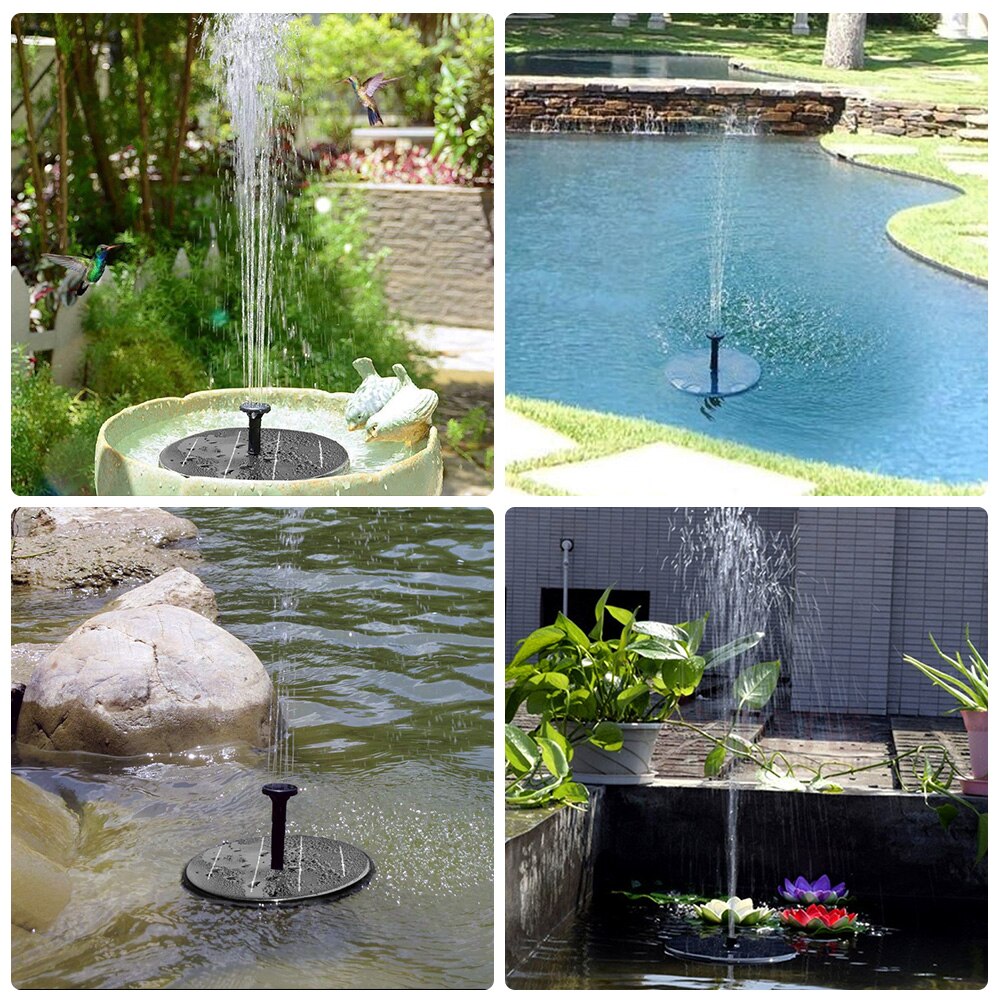 Nicrew sol vand springvand fritstående bærbar til fuglebad udendørs dekoration drevet springvand til haven baghave dam