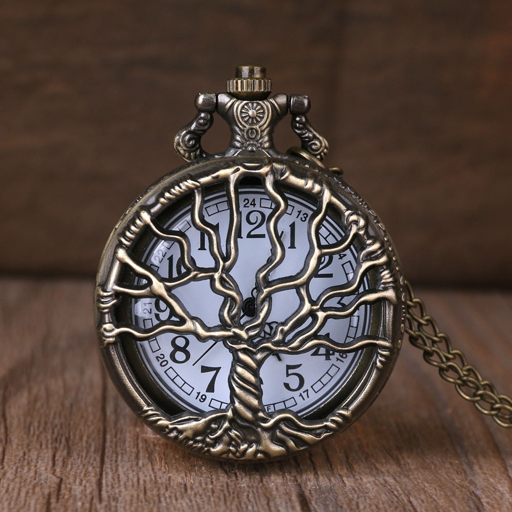 Skelet Vintage Quartz Zakhorloge Heren Dames Mode Steampunk Fob Horloge Met Ketting