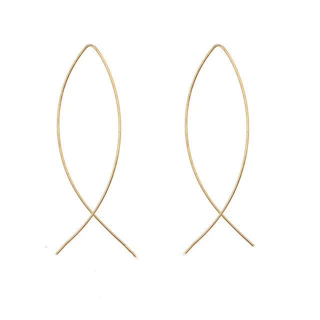 Pendientes creativos de Metal irregulares con forma de gota de agua para mujer, pendientes largos geométricos de Color dorado Vintage, de joyería: cromo negro