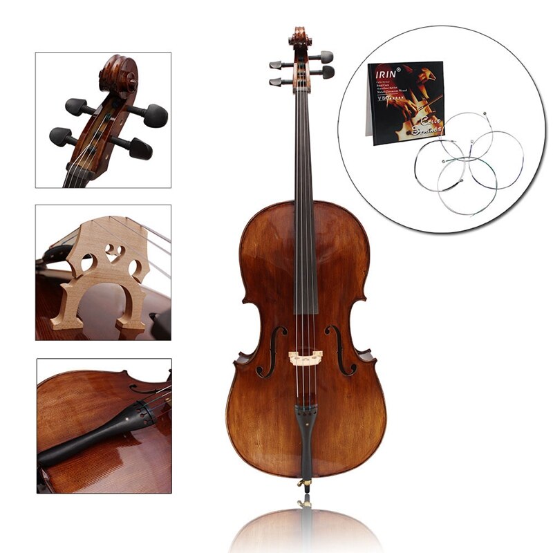 Irin 4PCS/Lot Cello Strings Steel Cello Strings V80 String Stringed Parts Instrument Accessories