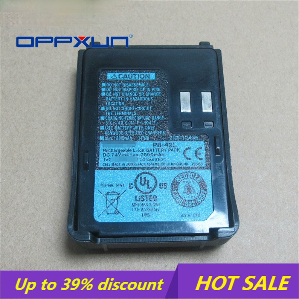 OPPXUN 1 Uds accesorios de Walkie talkie PB-42 2000 MHA batería de litio Para Kenwood TH-F6A TH-F7A radios