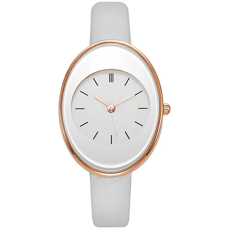 Modehorloge voor dameshorloges Bestverkopende producten Luxe dameshorloge Damespersoonlijkheid Eenvoudige riem Reloj Mujer: WHITE