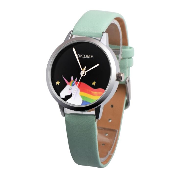 eenhoorn Mode vrouwen jurk Analoge Pols quartz Horloge Unisex horloges vrouwen casual horloge Kinderen Horloge