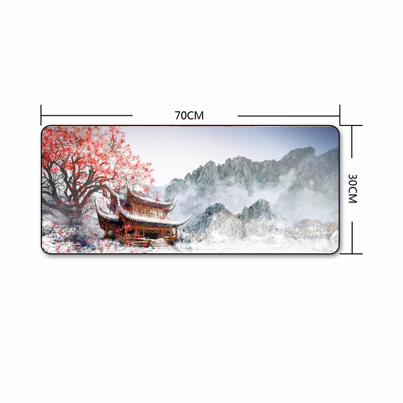 FFFAS 70X30com Snow mountain scenery mouse pad Notebook computer PC Keyboard and mouse applications Waterproof Natural Rubber XL
