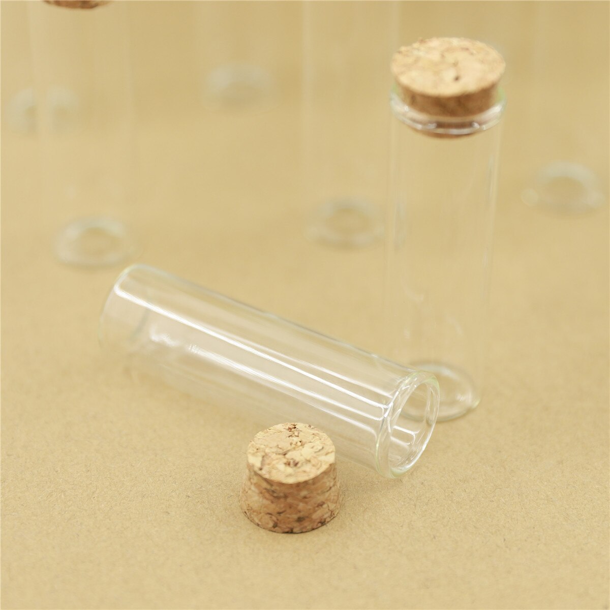 24pieces 22*70mm 15ml Corks Vial Glass Bottles Test Tube Stopper Mini Spice Bottles Container Small DIY Jars Tiny Bottles glass