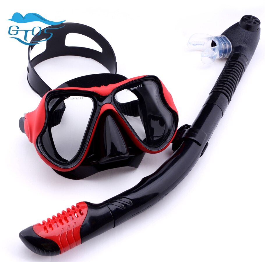 Diving mask snorkel Set scuba equipment kit dive snorkeling kits Tempered glass