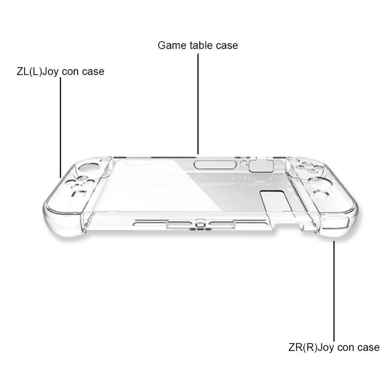 Coque de protection antichoc transparente et transparente pour Nintendo Switch, pour contrôleur NS