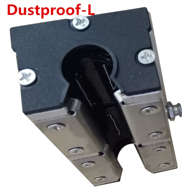 Lengthened standard open type box-type linear slider bearing SBR16LUU slider, copper sleeve plus dustproof-L, steel protection-L: Silver