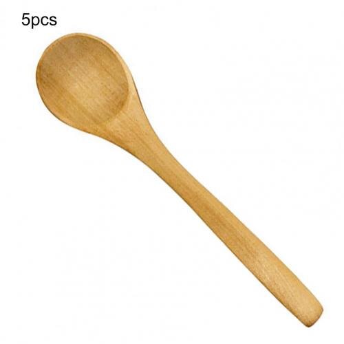 Wooden Spoon Bamboo Kitchen Cooking Utensil Tool Soup Teaspoon Catering For Kicthen Wooden Spoon: 3