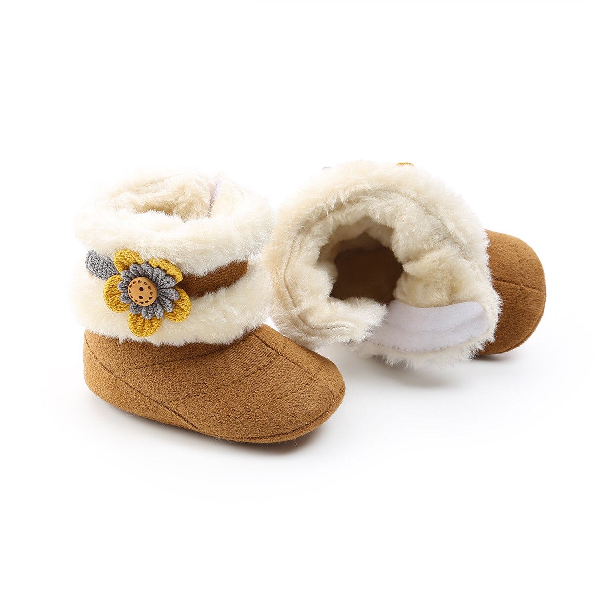 Emmababy Casual Peuter Winter Warm Baby Anti Slip Meisjes Bloem Schoenen Snowboots Schoenen Booties Slippers