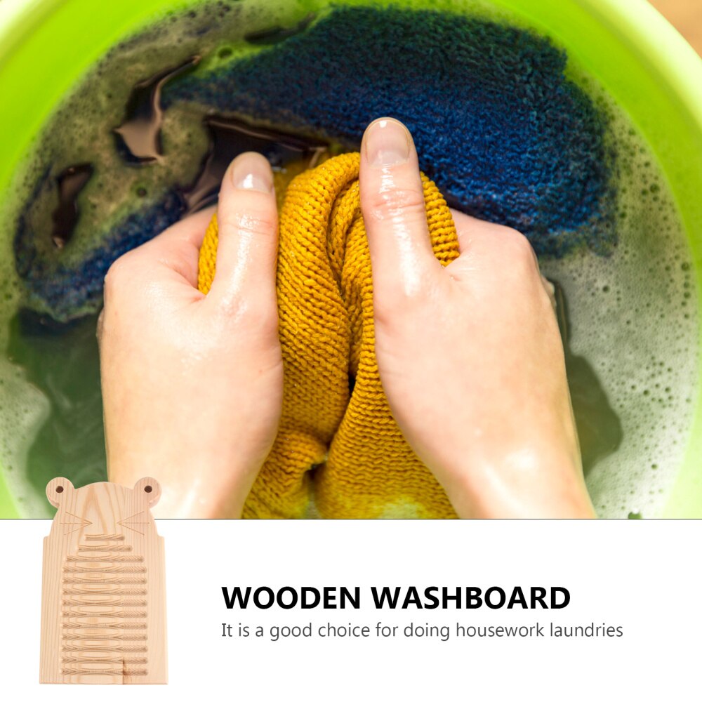 1Pc Home Wooden Washboard Practical Clothes Washboard Clothing Washing Tool