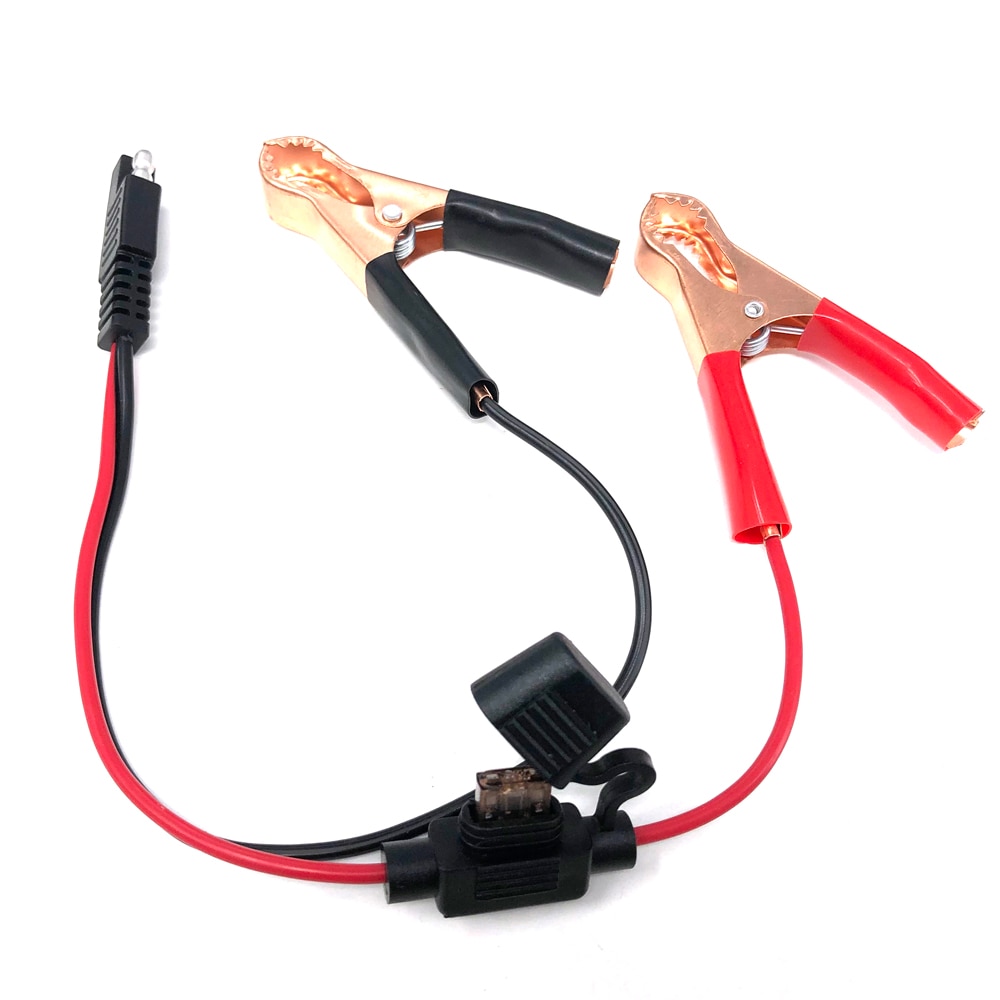 schnell anschließen nutzbar machen SAE Zu Krokodil Clip 7,5 EINE Sicherung SAE Verlängerung Kabel für Batterie Ladegerät/Betreuer für Motorrad 30CM