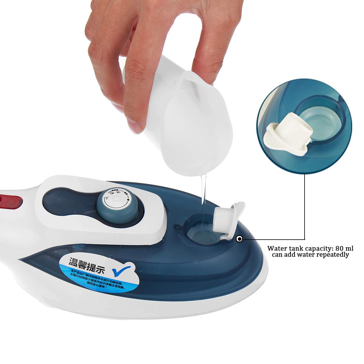 220v 800w bærbar håndholdt tøjdamper mini elektrisk dampbørste strygejern maskine +80 ml vandtank til klud hjem rejser