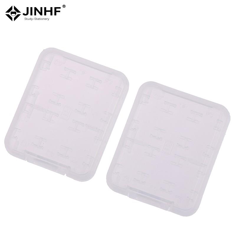 Transparente Hard Memory Card Storage Box, 8 em 1, Micro SD, SDHC, TF, MS, Protector Holder, Hard Case, Storage Box, 2Pcs