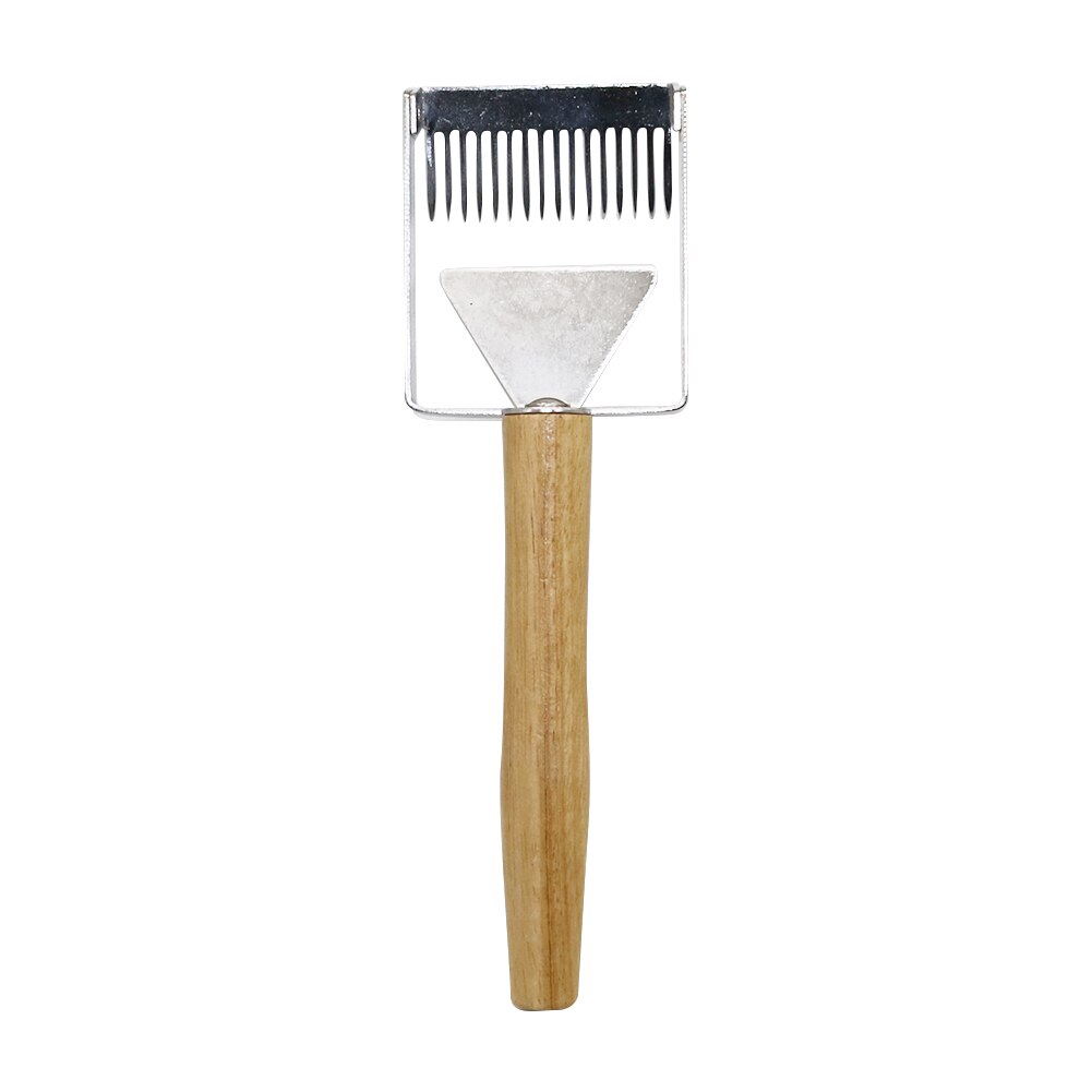 Stainless Steel Beekeeping Tools beehive Honey cutter Uncapping Scraper Wooden handle Honeycomb Scraper Equipment Fork Shovel