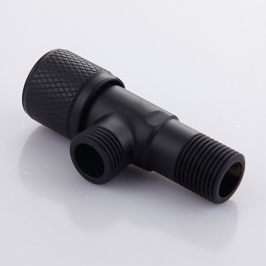 Bathroom Angle Stop Valve Shut Off Quarter Turn Cold Water Shut Off Valve for Toilet Kitchen Sink, Silver, Gold, Black