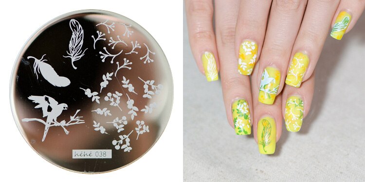 1 PCS Lotus/Lion/Animal Nail Art Stamping Plates Stamp Templates Easy Pick Up Image Transfer Gel Polish Manicure DIY: 38