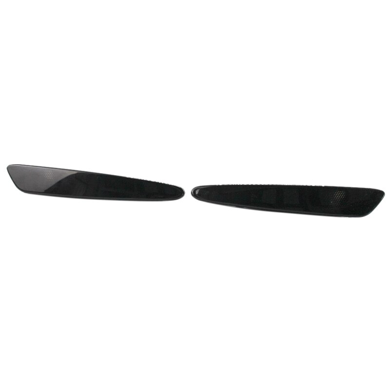 1 Pair Black Reflector Front Bumper Side Marker Light Turn Signals Lamps,For Chevy Corvette C6 05-13 (Without Bulb)