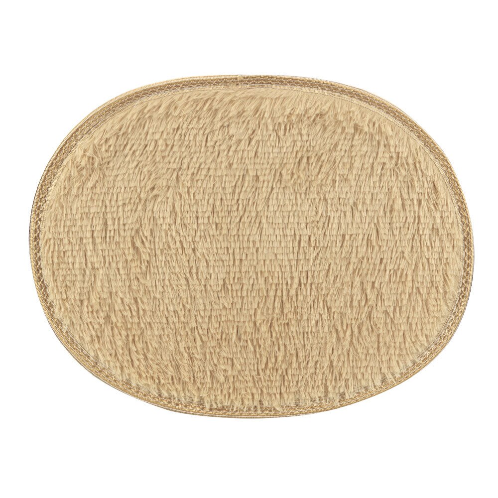 30*40Cm Anti-Skid Pluizige Shaggy Gebied Tapijt Thuis Slaapkamer Badkamer Vloer Deur Mat: Brown