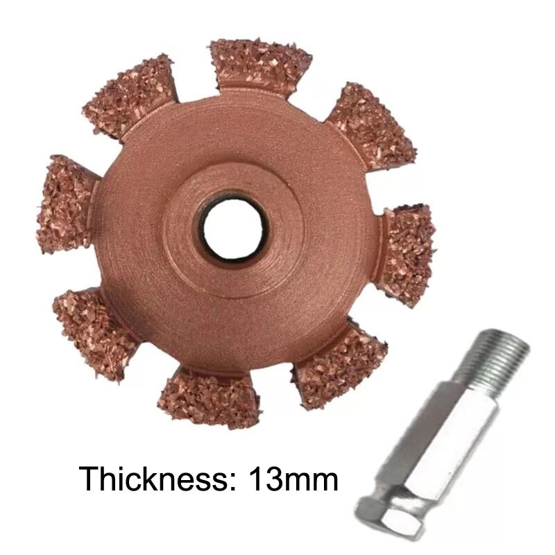 Band Buffing Wheel Kit Diamant Slijpschijf Ronde Slijpen Hoofd 2 &quot;2.5 Inch 38Mm Autoband Reparatie Buffer air Grinder W/ Adapter: 1pc 13mm thickness