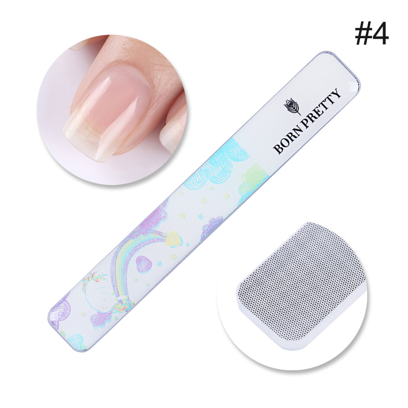 GEBOREN PRETTY Gradiënt Nano Glas Art Nail Buffer File Set Buffing Reinigbare Slijpen Nail Art Manicure Tool UV Gel Polish