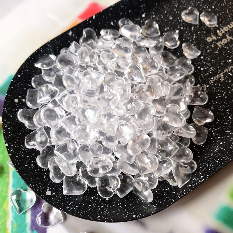 Boxi hjerter fiskeboller perler slim tilsætningsstoffer akryl gennemsigtige diy kit tilbehør til fluffy sky klar slim – Grandado