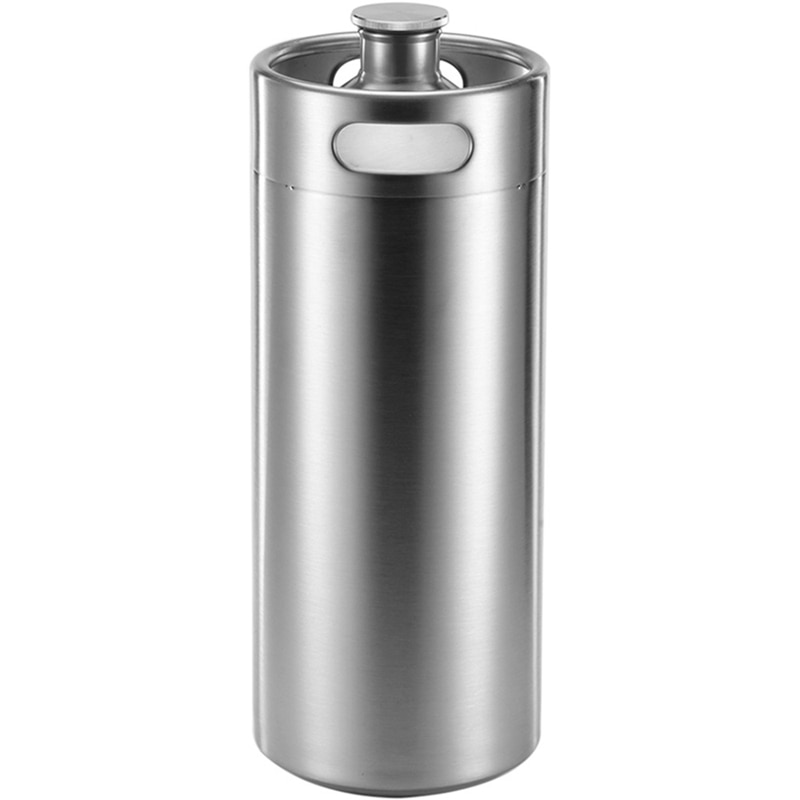 ELEG-4L Stainless Steel Growler Mini Keg Beer Growler Leak Proof Top Lid Beer Bottle Home Brewing Making Bar Tool: Default Title