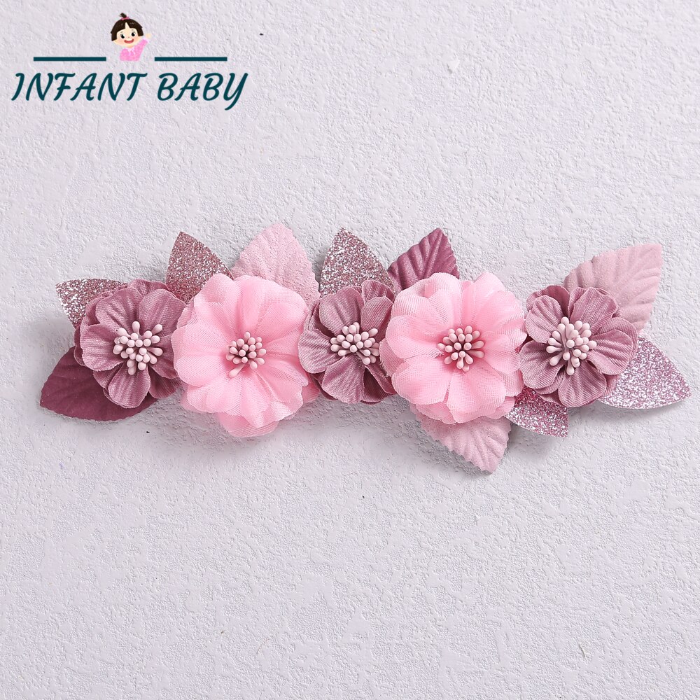 Cinta de cabello con flores para bebé para las niñas cintas para el pelo, bebés para bebé niñas niños diademas turbante recién nacido Haarband bebé accesorios para el pelo: 2