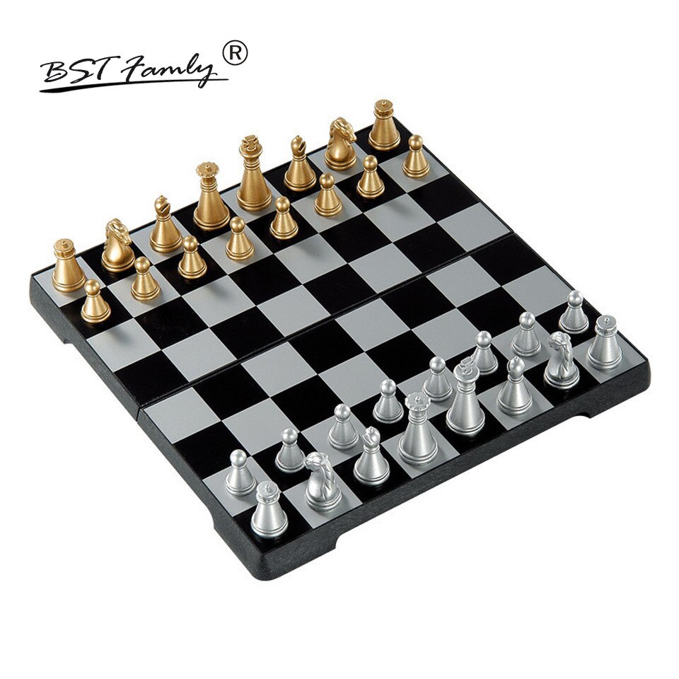 BSTFAMLY Plastic Chess Set Portable Game of Intern... – Grandado