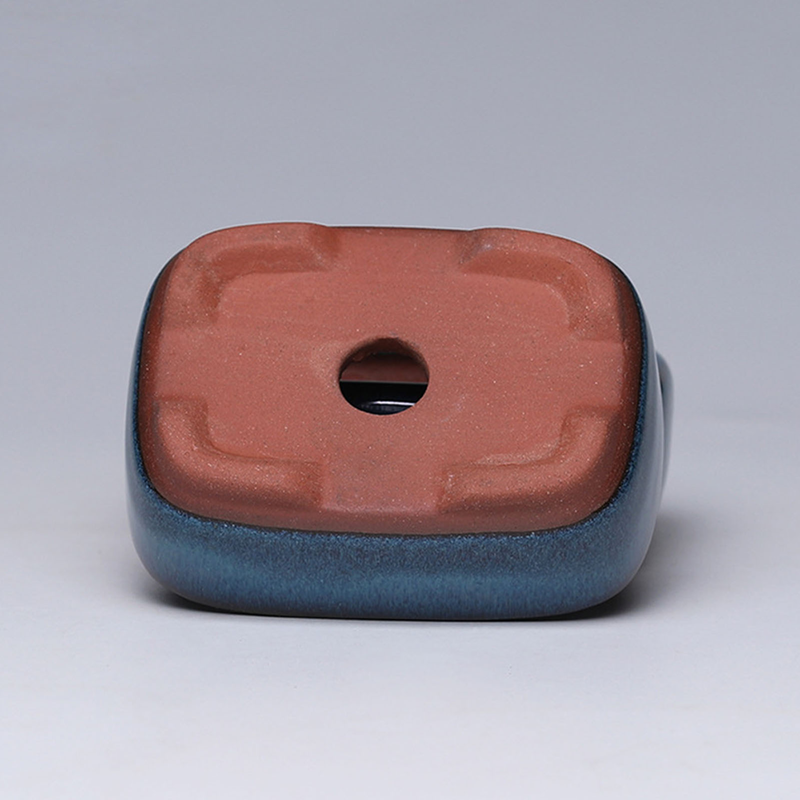 Vasos de flores de cerâmica com furo de drenagem design de ventilação retangular fácil de sobreviver para varanda sala de estar quarto