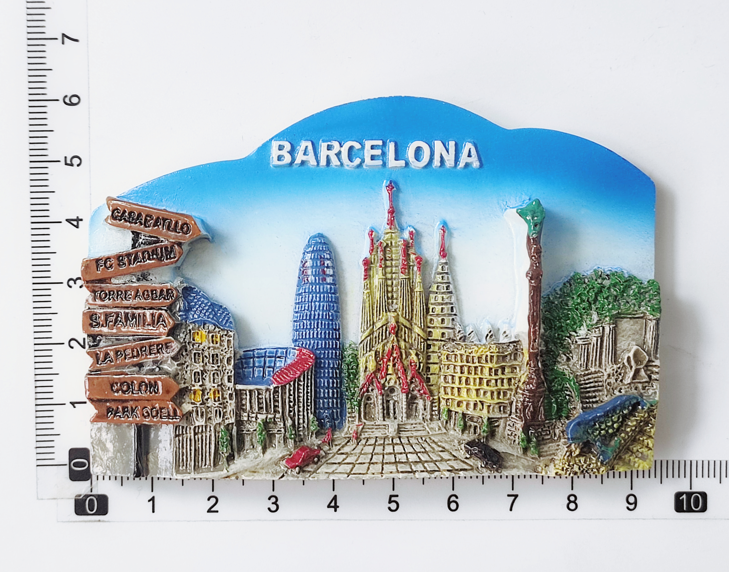 Aimant de réfrigérateur 3D Barcelone espagne, Souvenir en résine, Collection d'autocollants magnétiques pour réfrigérateur, décoration de la maison