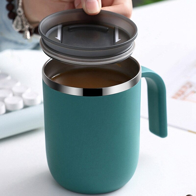 Stainless Steel Coffee Mug Metal Drinking Mugs Double Wall Beer Cup Hermal Water Wine Cups With Lid For Office Home